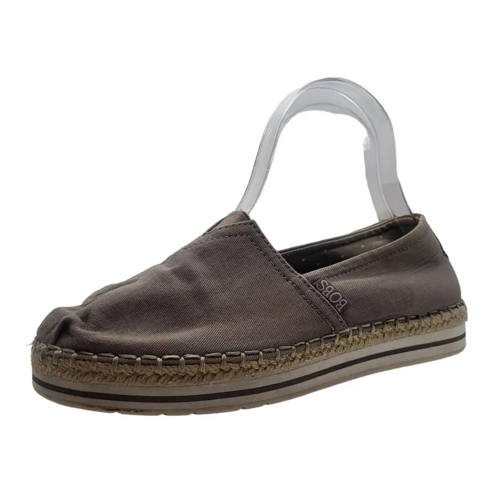Bobs From Skechers Size 6.5 Womens Breeze Memory Foam Slip On Espadrilles Taupe